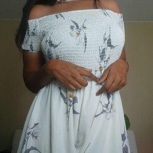White romper shorts